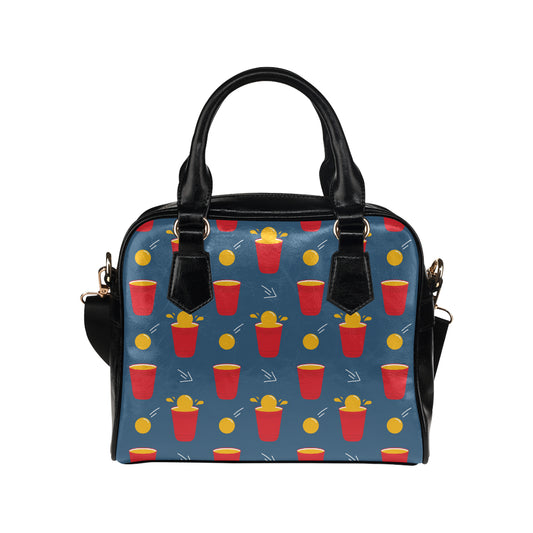 Beer Pong Pattern Print Design 02 Shoulder Handbag