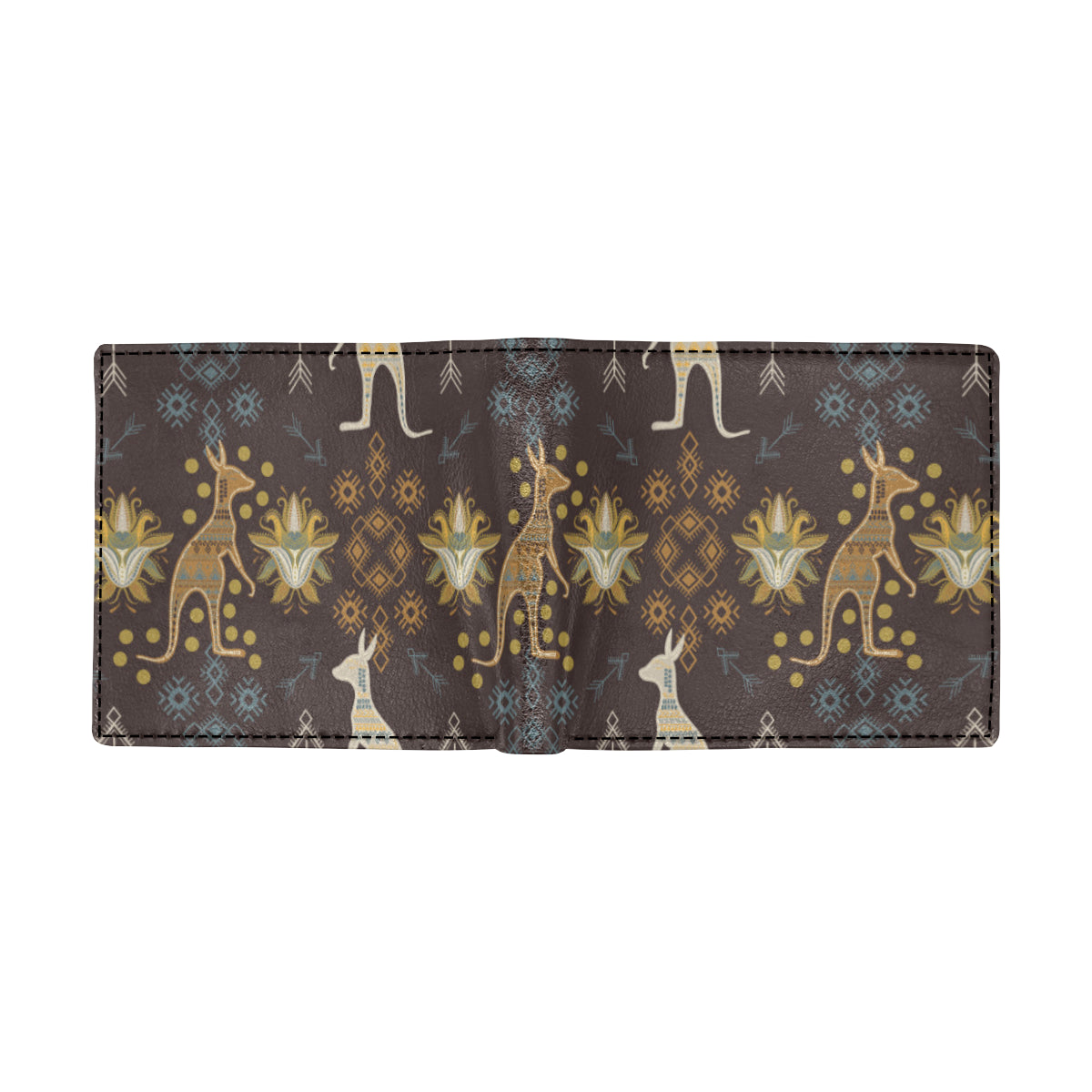 Kangaroos Pattern Print Design 03 Men's ID Card Wallet