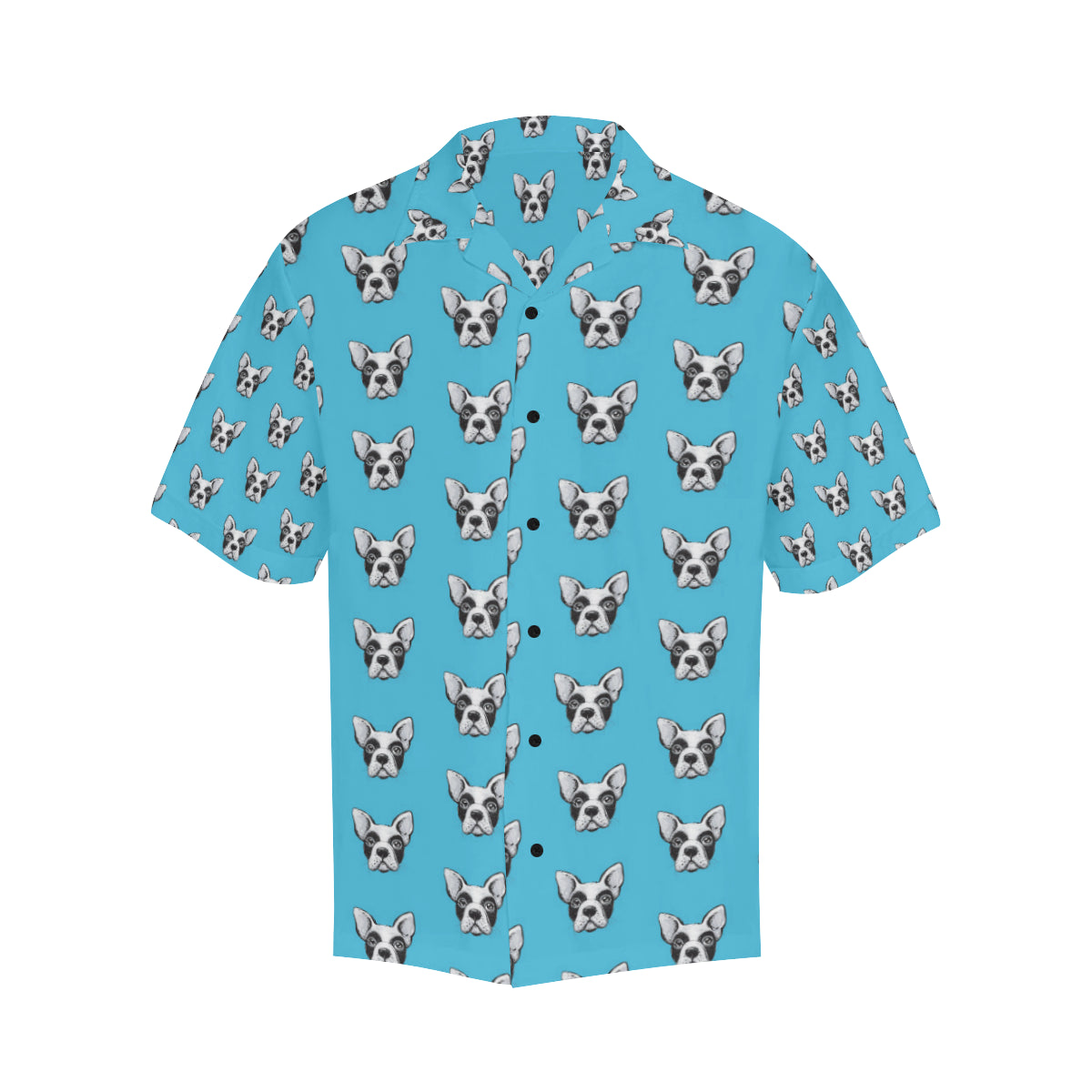 Boston Terrier Pattern Print Design 01 Men's Hawaiian Shirt