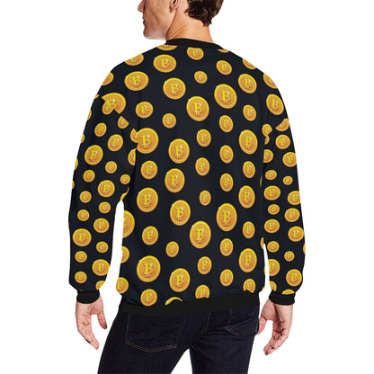Bitcoin Pattern Print Design DO04 Men Long Sleeve Sweatshirt