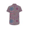 Boho Pattern Print Design 05 Men's Short Sleeve Button Up Shirt