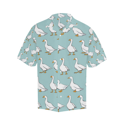 Goose Pattern Print Design 02 Men's Hawaiian Shirt