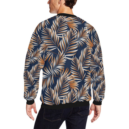 Tropical Flower Pattern Print Design TF07 Men Long Sleeve Sweatshirt