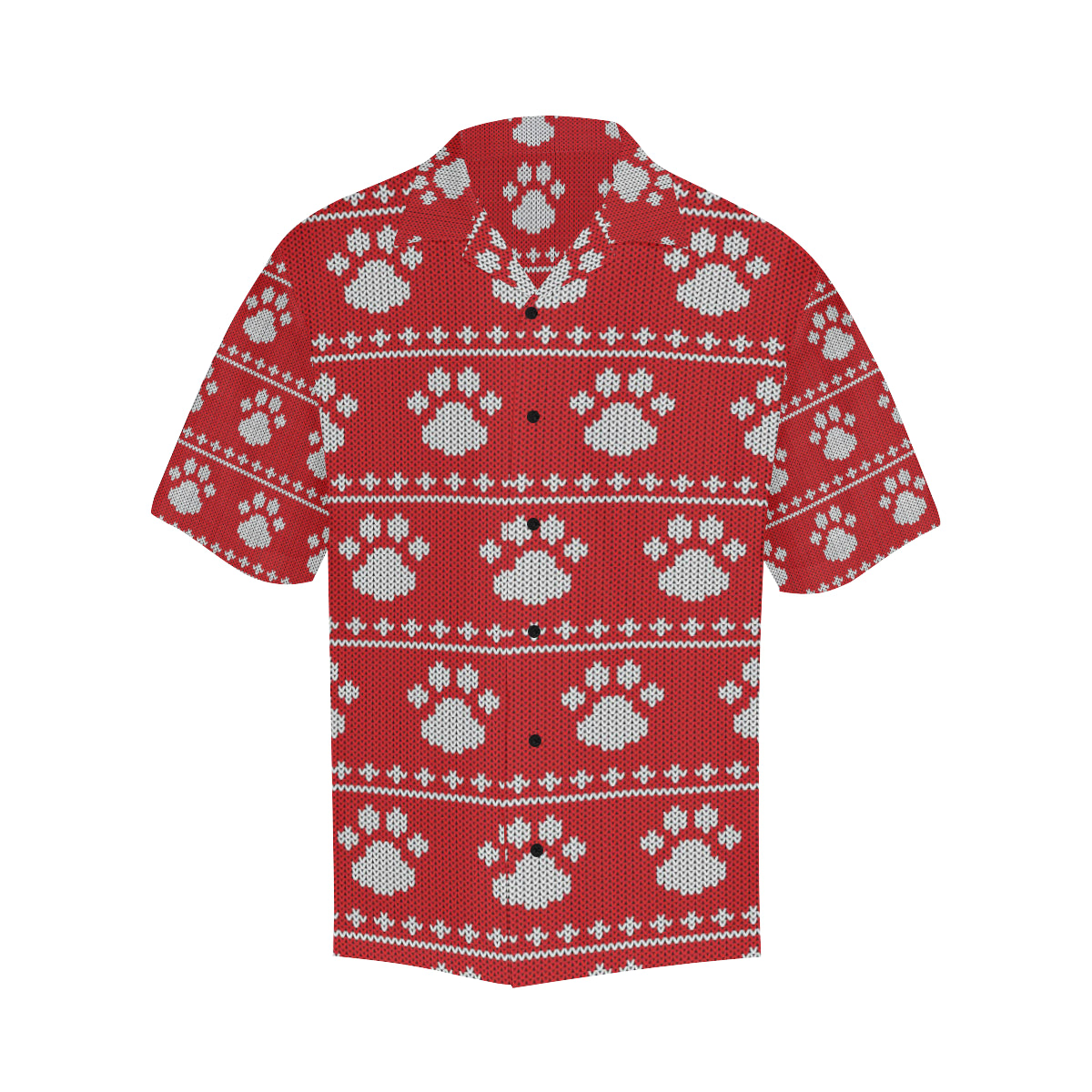 Knit Paw Pattern Print Design 03 Men's Hawaiian Shirt