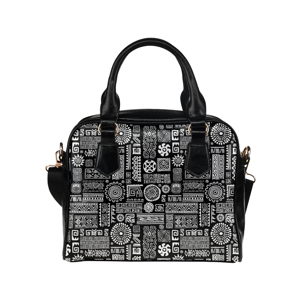Polynesian Pattern Print Design A02 Shoulder Handbag
