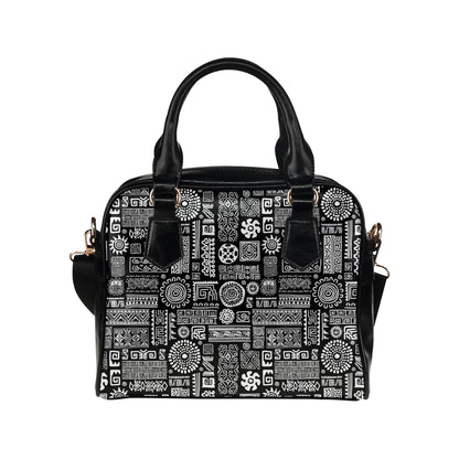 Polynesian Pattern Print Design A02 Shoulder Handbag