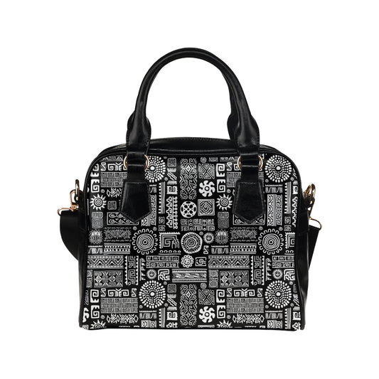 Polynesian Pattern Print Design A02 Shoulder Handbag