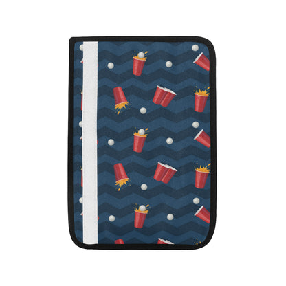 Beer Pong Pattern Print Design 01 Car Seat Belt Cover