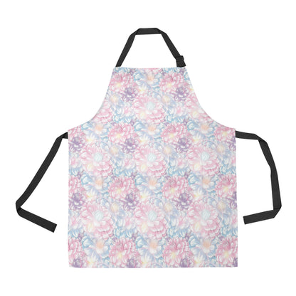 Dahlia Pattern Print Design 01 Apron with Pocket