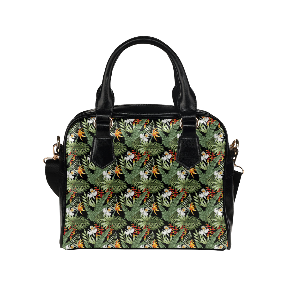 Bird Of Paradise Pattern Print Design 02 Shoulder Handbag