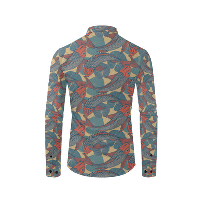 Pisces Pattern Print Design A01 Men's Long Sleeve Shirt