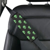 Alien Green Neon Pattern Print Design 01 Car Seat Belt Cover