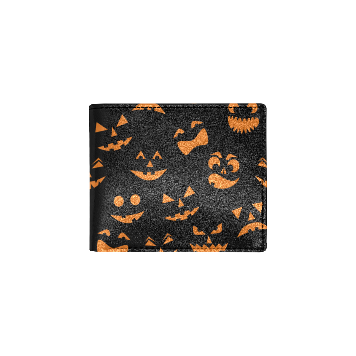 Halloween Pattern Print Design 02 Men's ID Card Wallet