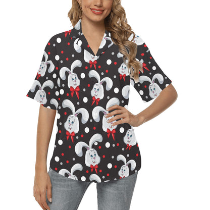 Rabbit Pattern Print Design RB012 Women's Hawaiian Shirt