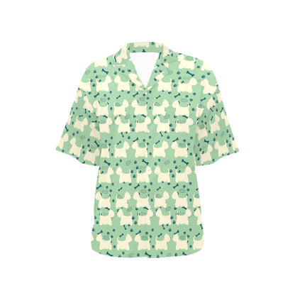 Scottish Terriers Print Design LKS302 Women's Hawaiian Shirt
