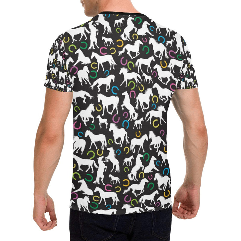 Horse Hoof Colorful Print Design LKS301 Men's All Over Print T-shirt