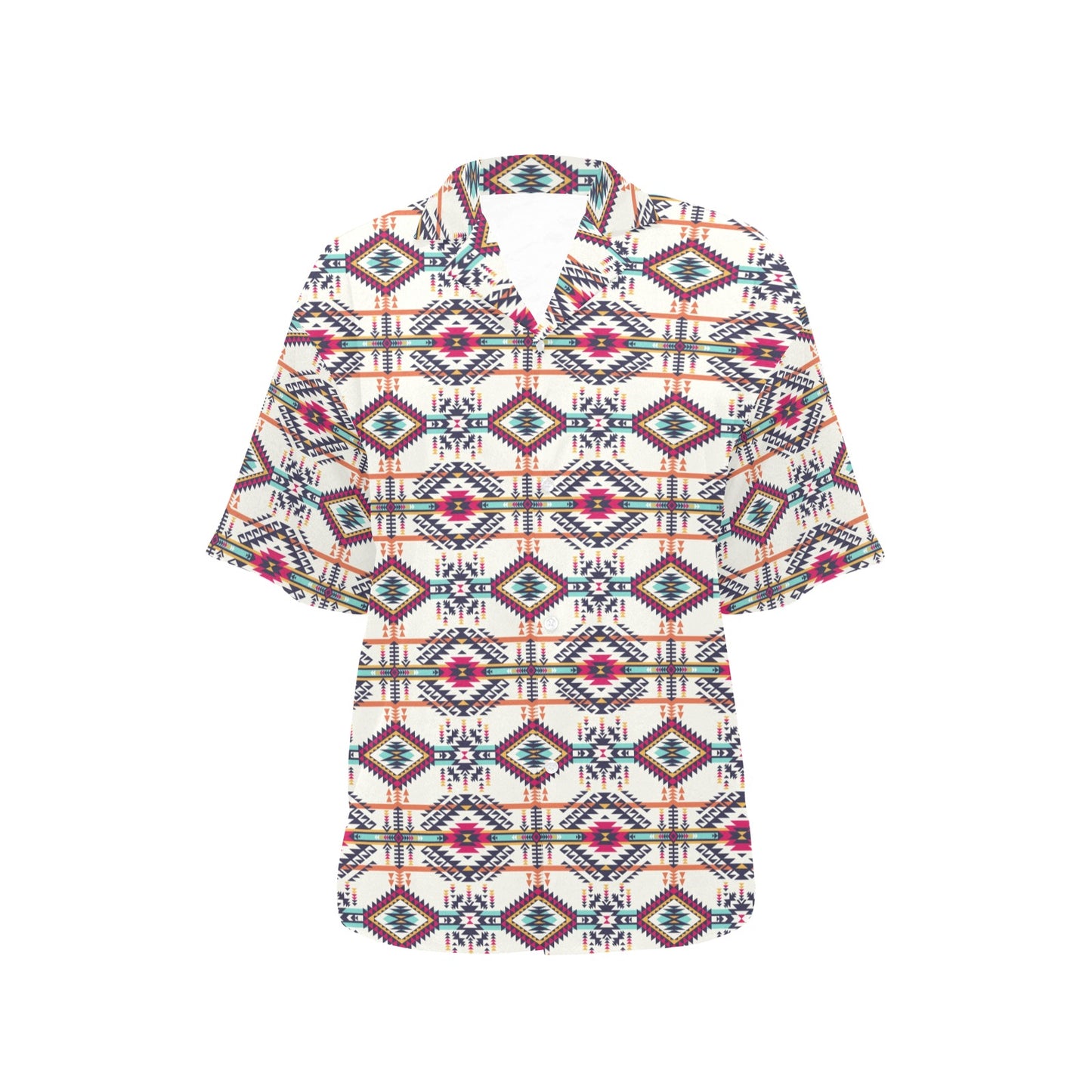 Indian Navajo Art Themed Design Print Women's Hawaiian Shirt