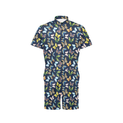 Butterfly Beautiful Print Pattern Men's Romper