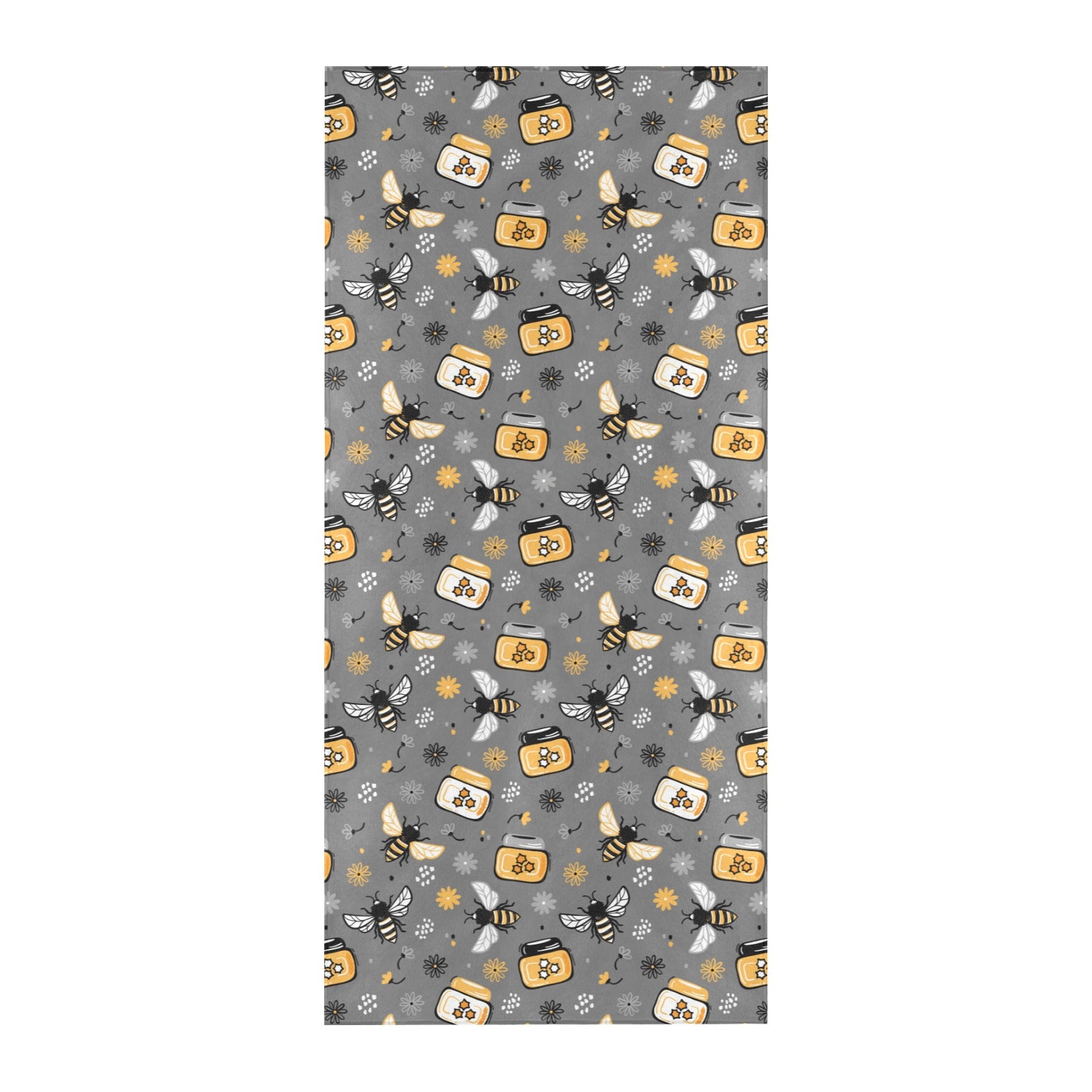 Honey Bee Print Design LKS301 Beach Towel 32" x 71"