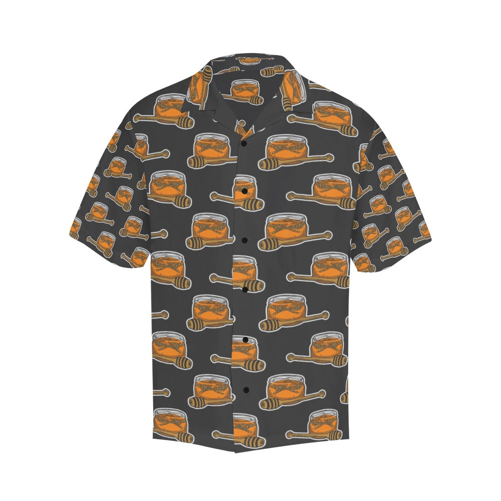 Honey Bee Print Design LKS305 Men's Hawaiian Shirt