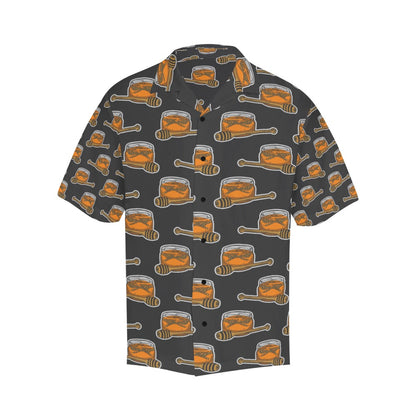 Honey Bee Print Design LKS305 Men's Hawaiian Shirt