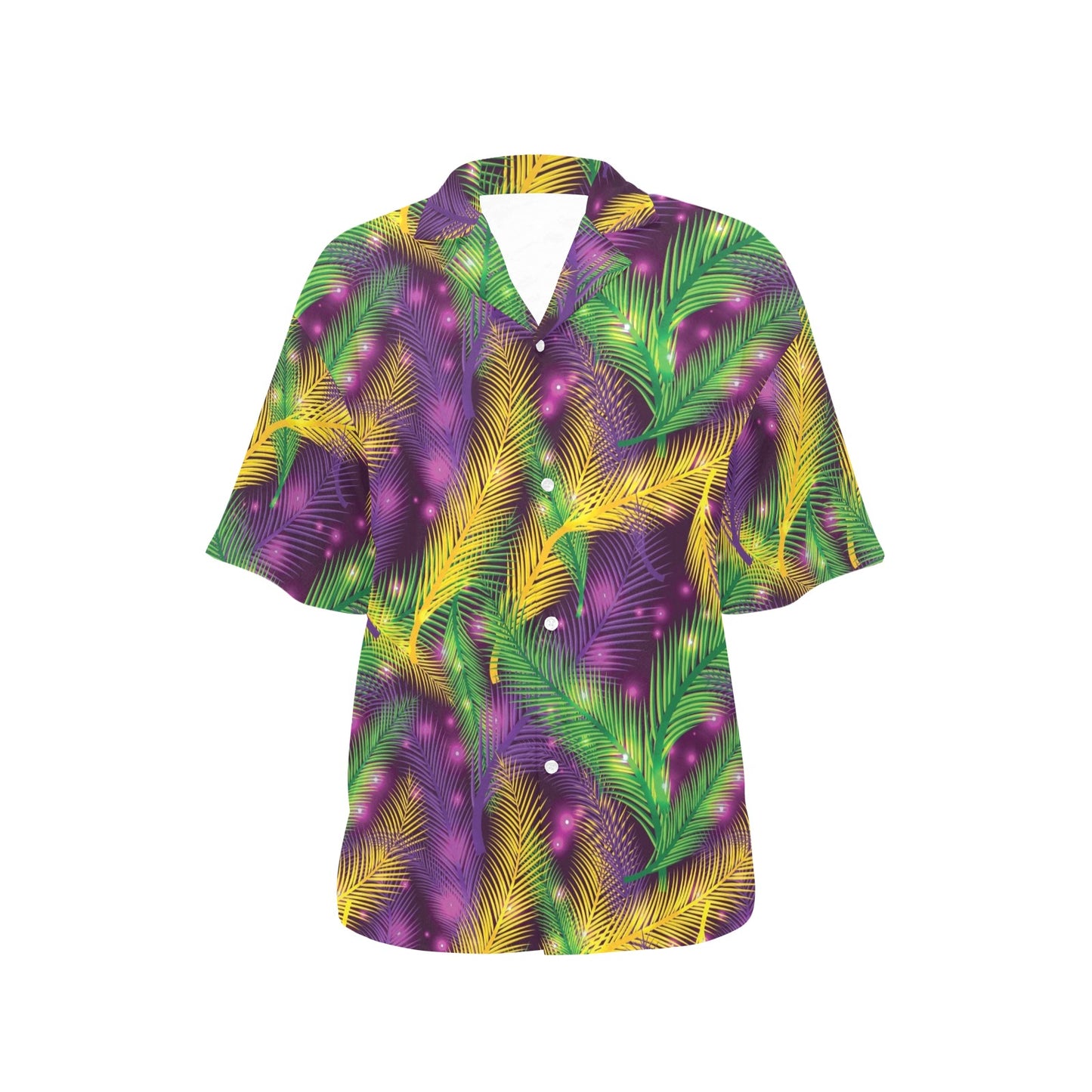 Mardi Gras Pattern Print Design 09 Women's Hawaiian Shirt