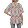 Rooster Pattern Print Design A05 Women's Hawaiian Shirt