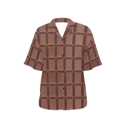 Chocolate Pattern Print Design 03 Women's Hawaiian Shirt