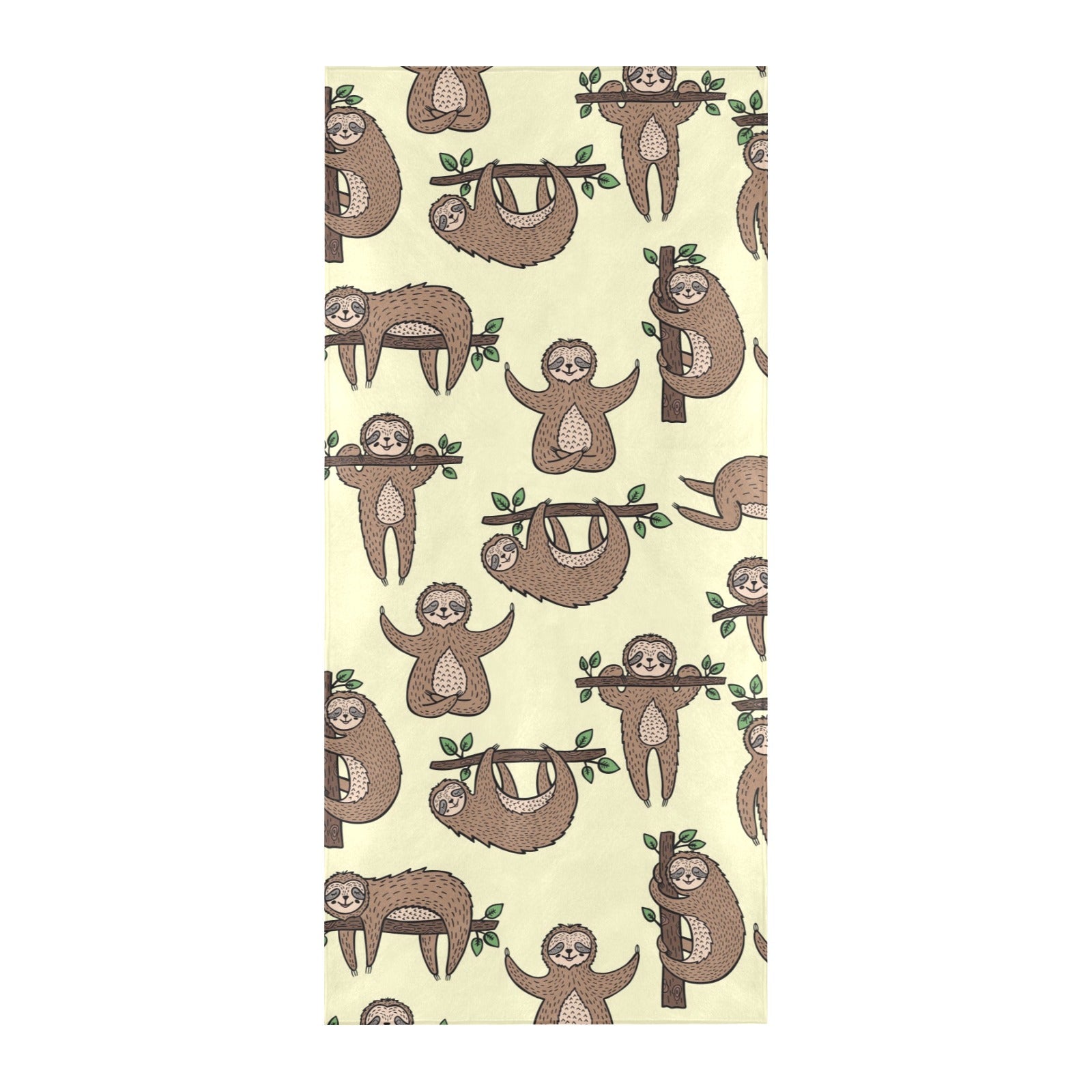 Sloth Print Design LKS3010 Beach Towel 32" x 71"