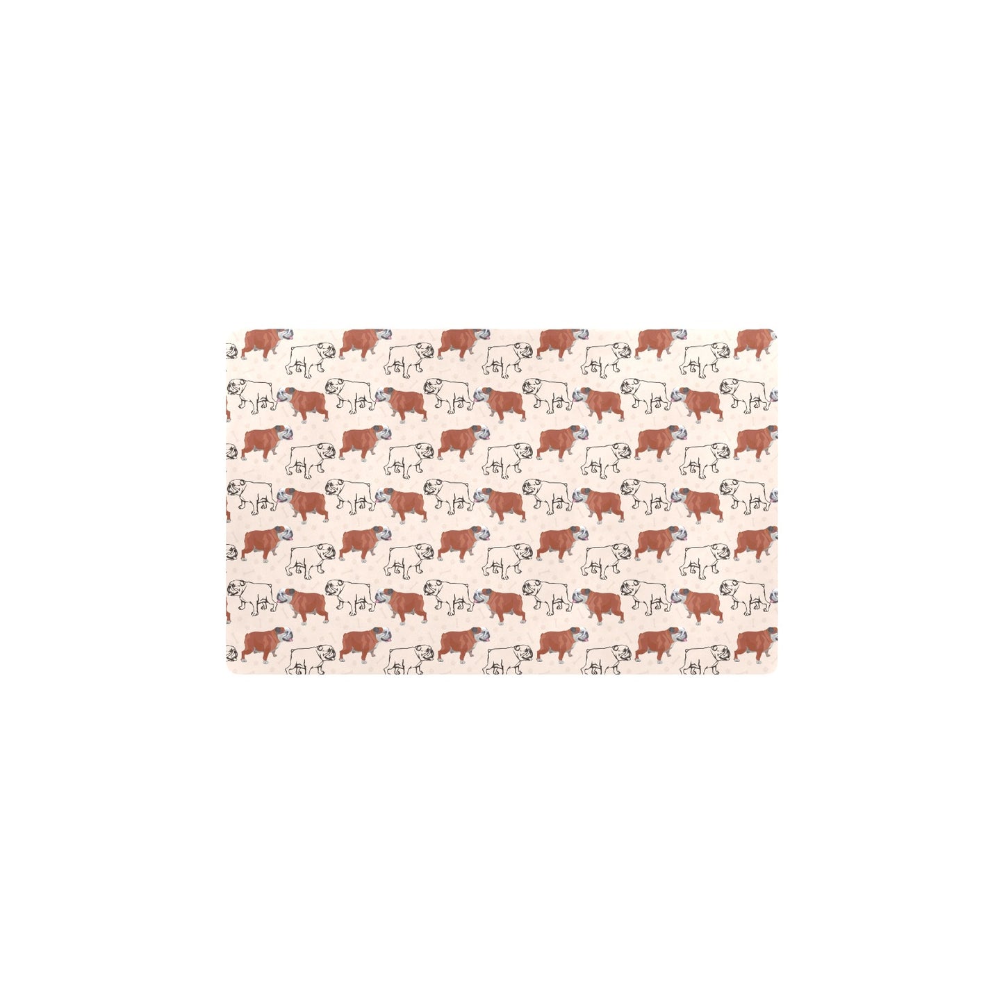 Bulldogs Pattern Print Design 04 Kitchen Mat