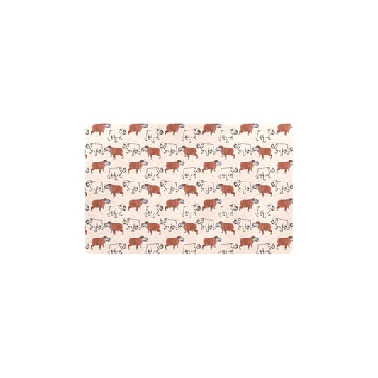 Bulldogs Pattern Print Design 04 Kitchen Mat