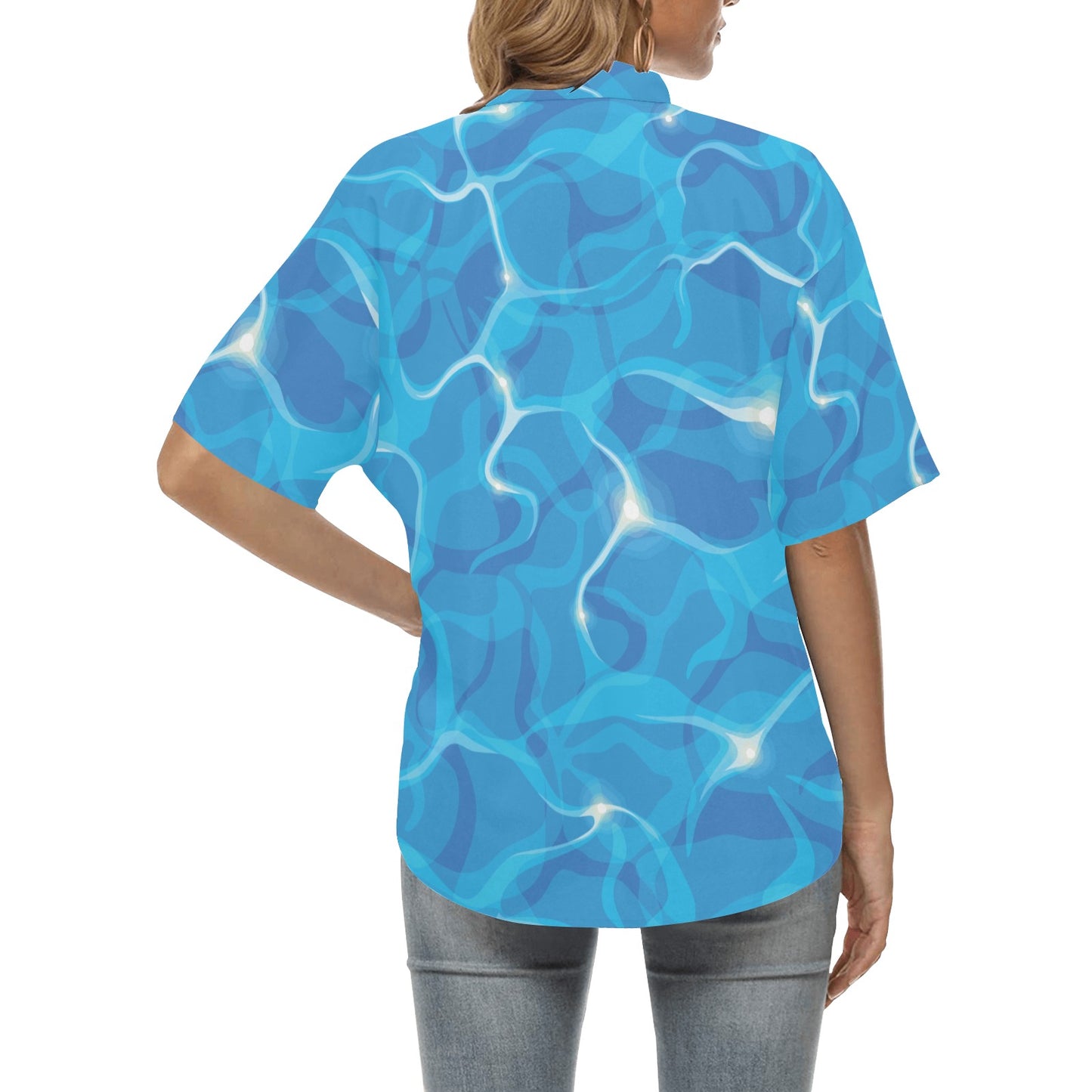 Ocean Reflex Pattern Print Design A02 Women's Hawaiian Shirt