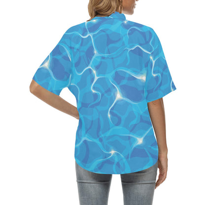 Ocean Reflex Pattern Print Design A02 Women's Hawaiian Shirt