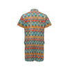 Kente Print African Design Themed Men's Romper