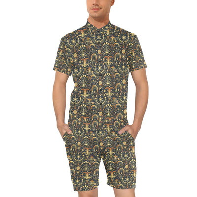 Sun Moon Print Design LKS308 Men's Romper