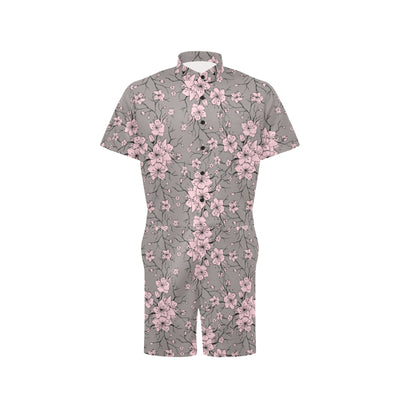 Cherry Blossom Pattern Print Design CB05 Men's Romper