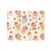 Cupcakes Strawberry Cherry Print Men's ID Card Wallet