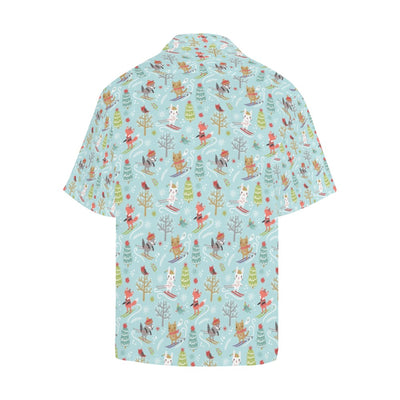 Ski Fox Cute Print Design LKS303 Men's Hawaiian Shirt