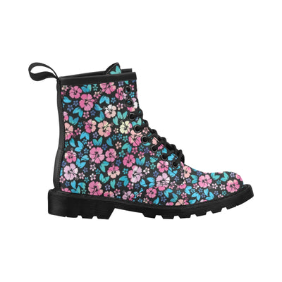 Pink Hibiscus Hawaiian Flower Women's Boots