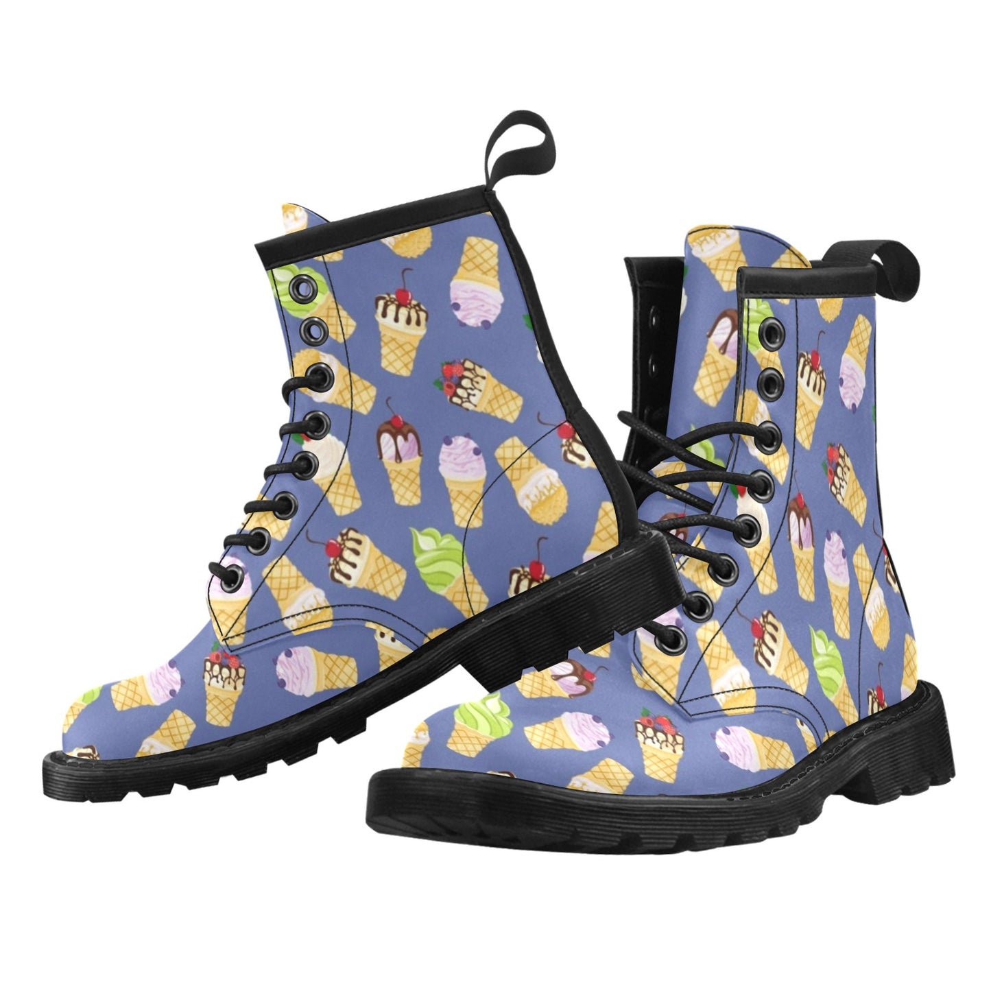 Ice Cream Pattern Print Design IC03 Women's Boots