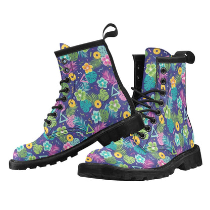 Hawaiian Themed Pattern Print Design H014 Women's Boots