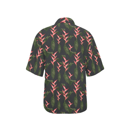 Heliconia Pattern Print Design HL07 Women's Hawaiian Shirt