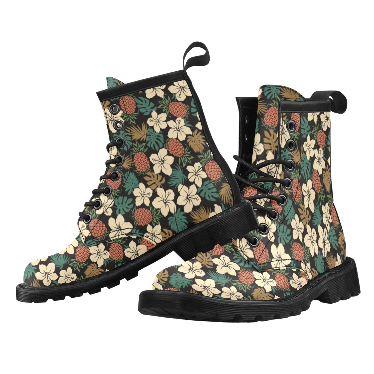Hawaiian Themed Pattern Print Design H08 Women's Boots
