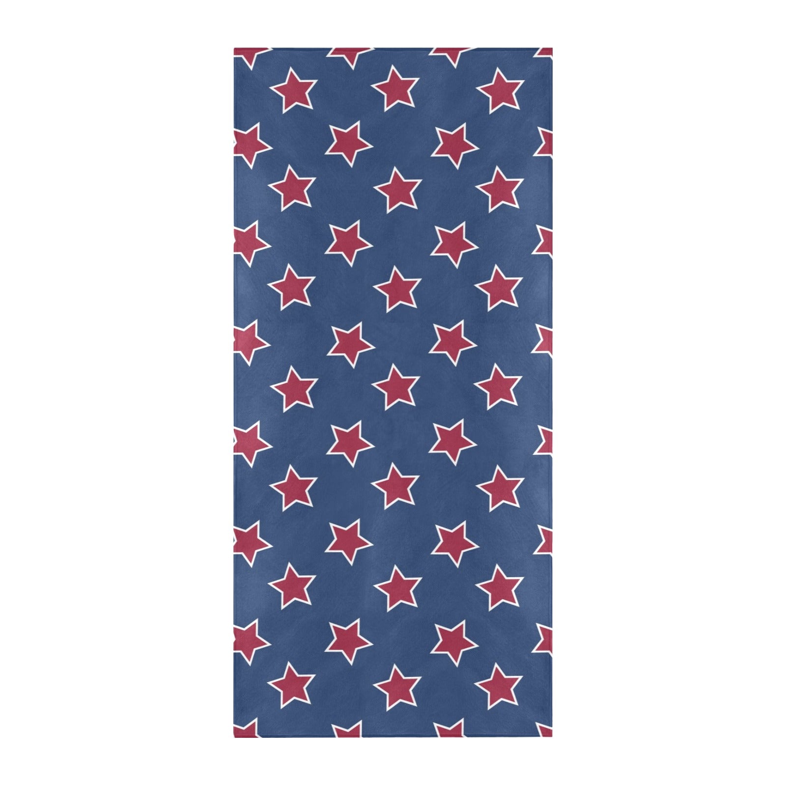 Star Red Blue Print Design LKS301 Beach Towel 32" x 71"