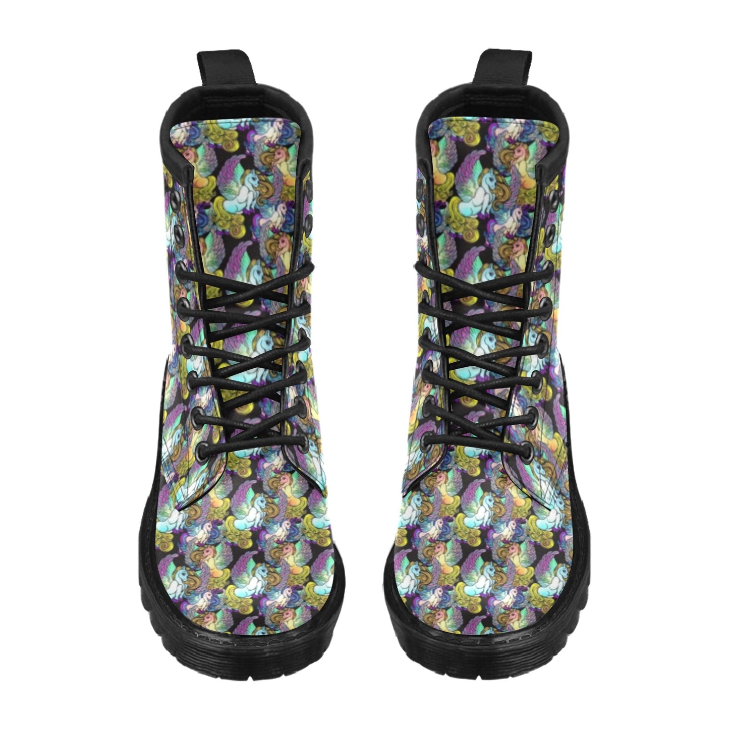 Unicorn With Wings Print Pattern Women's Boots