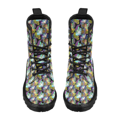 Unicorn With Wings Print Pattern Women's Boots