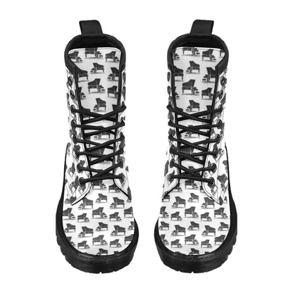 Piano Print Design LKS401 Women's Boots