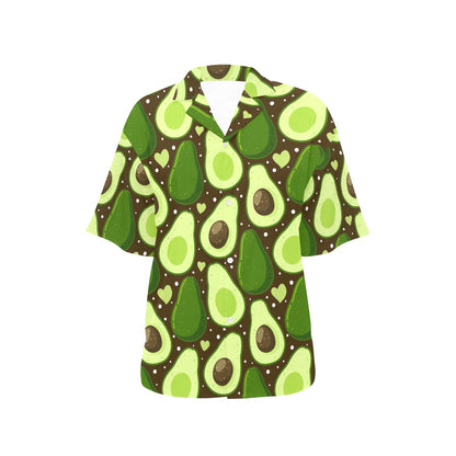 Avocado Pattern Print Design AC04 Women's Hawaiian Shirt