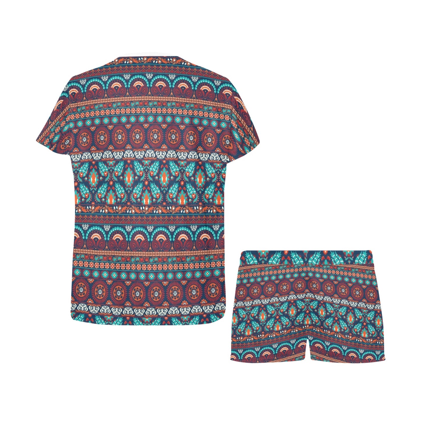 Suzani Print Design LKS302 Women's Short Pajama Set