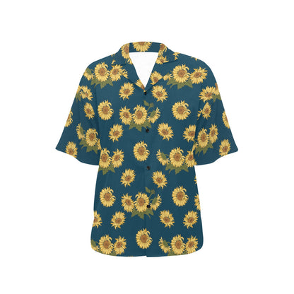 Sunflower Print Design LKS305 Women's Hawaiian Shirt